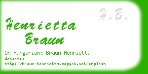 henrietta braun business card